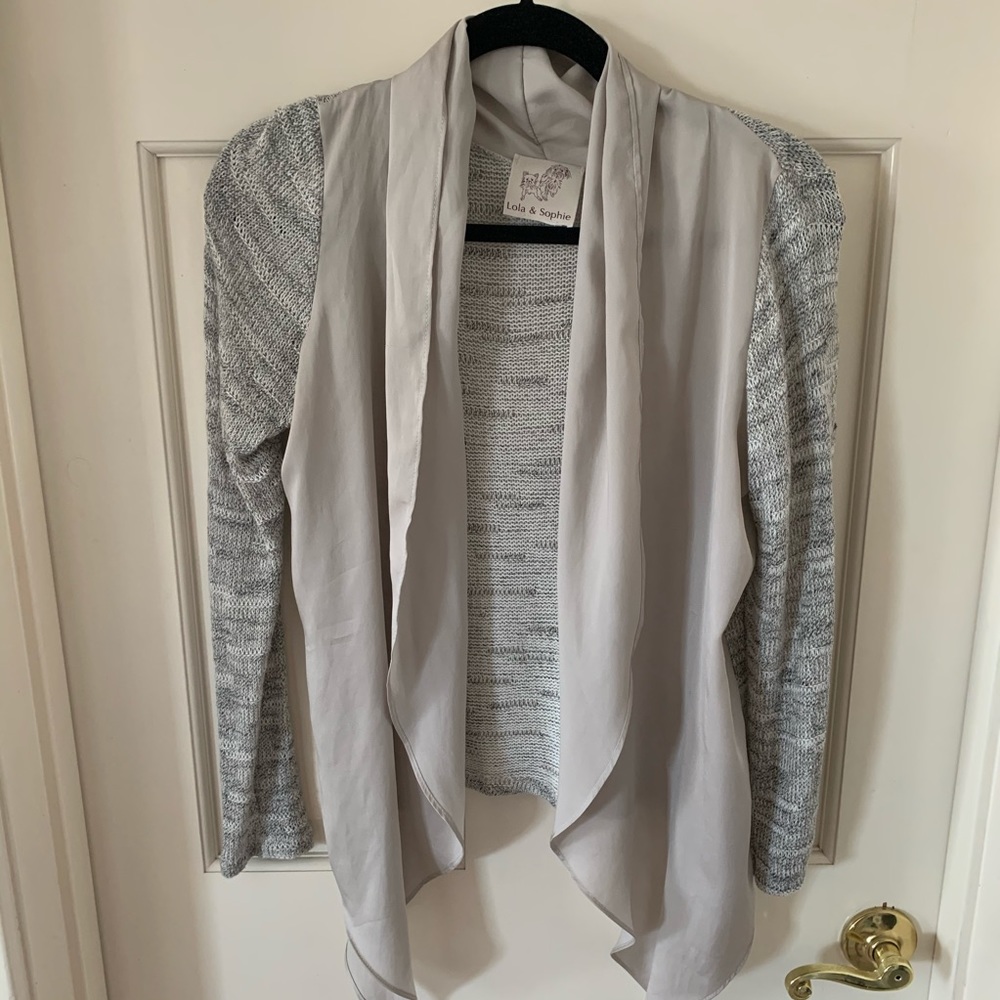 Anthropologie Knit and Silk Sweater